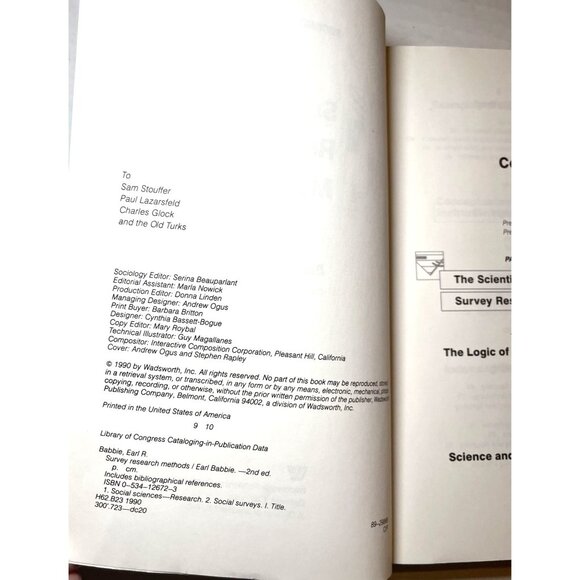 Survey Research Methods Second Edition Paperback Book Earl Babbie Vintage 1990 - Picture 8 of 15